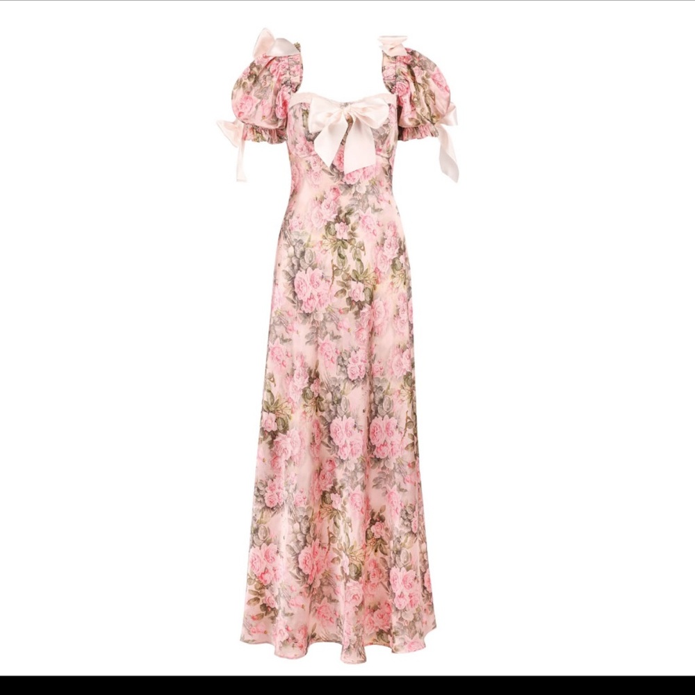 Selkie Pink Floral Maxi Dress